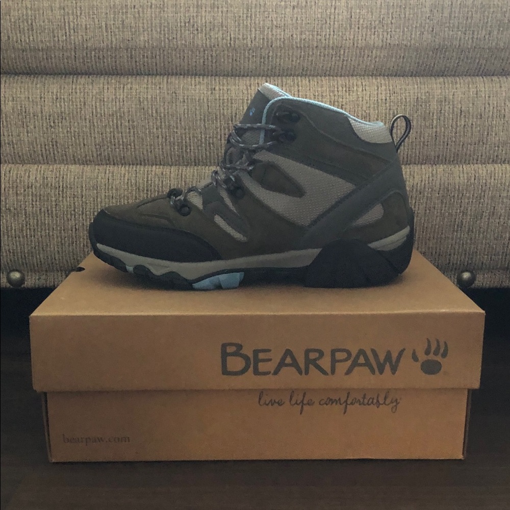 BearPaw Gray and Light Blue Waterproof Hiking Boots - Picture 5 of 5